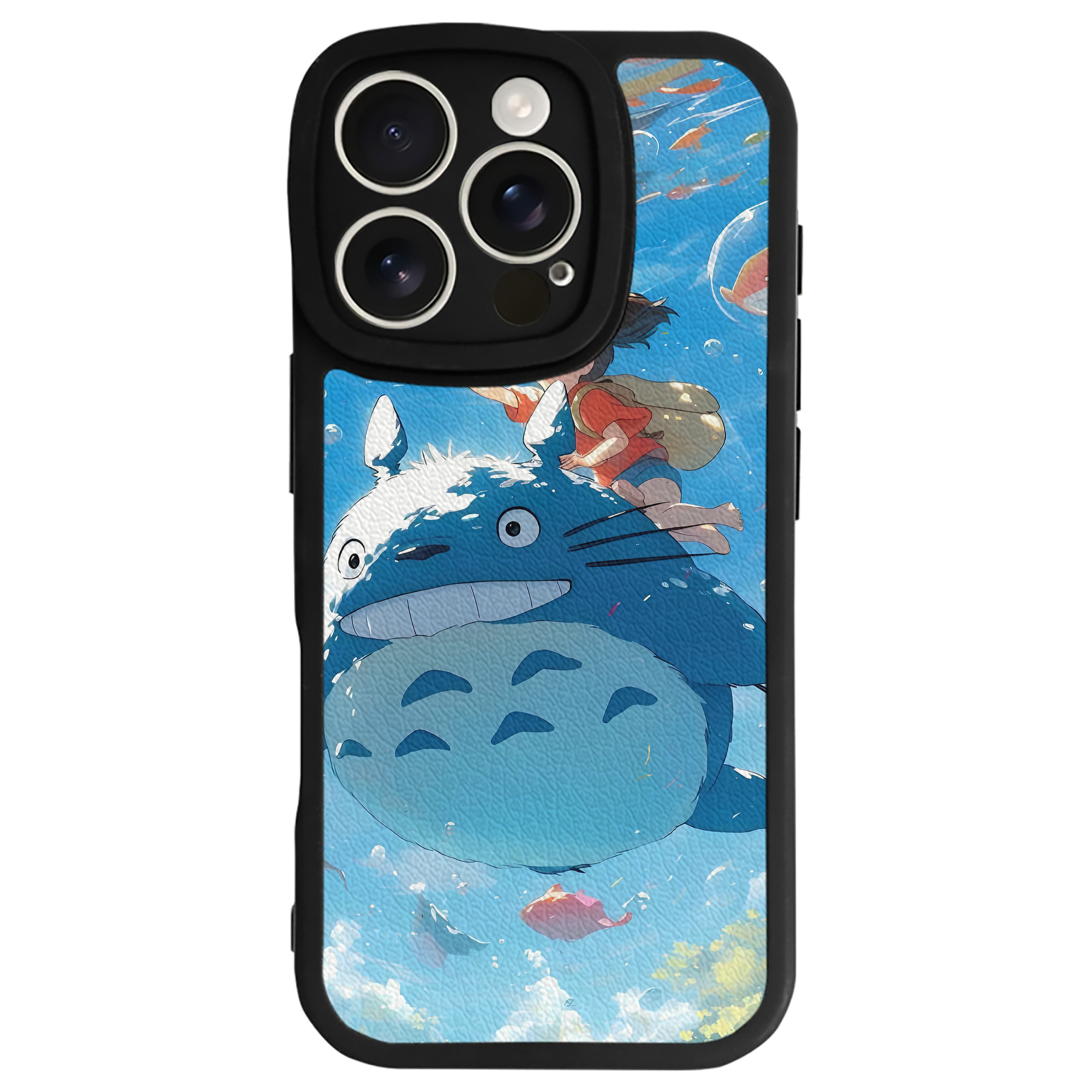 （画像用） となりのトトロ 草壁メイ 草壁サツキ My Neighbor Totoro Satsuki Kusakabe Mei Kusakabe 【iPhone 16シリーズ対応】シリコンスマホケース（レザー調） 材質：シリコン